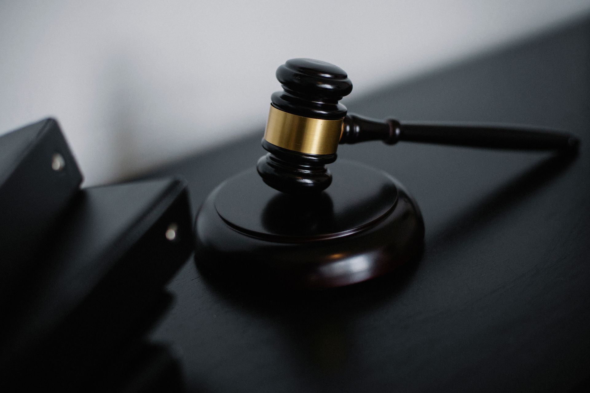 Gavel on sounding block